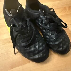 Nike Kids cleats Black and Yellow